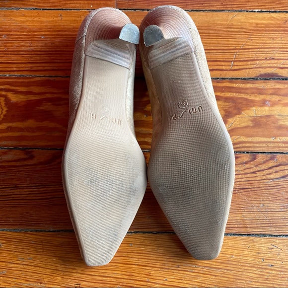 Unisa Camel Colored Suede Pumps, Square Toe, 8 - Picture 10 of 12